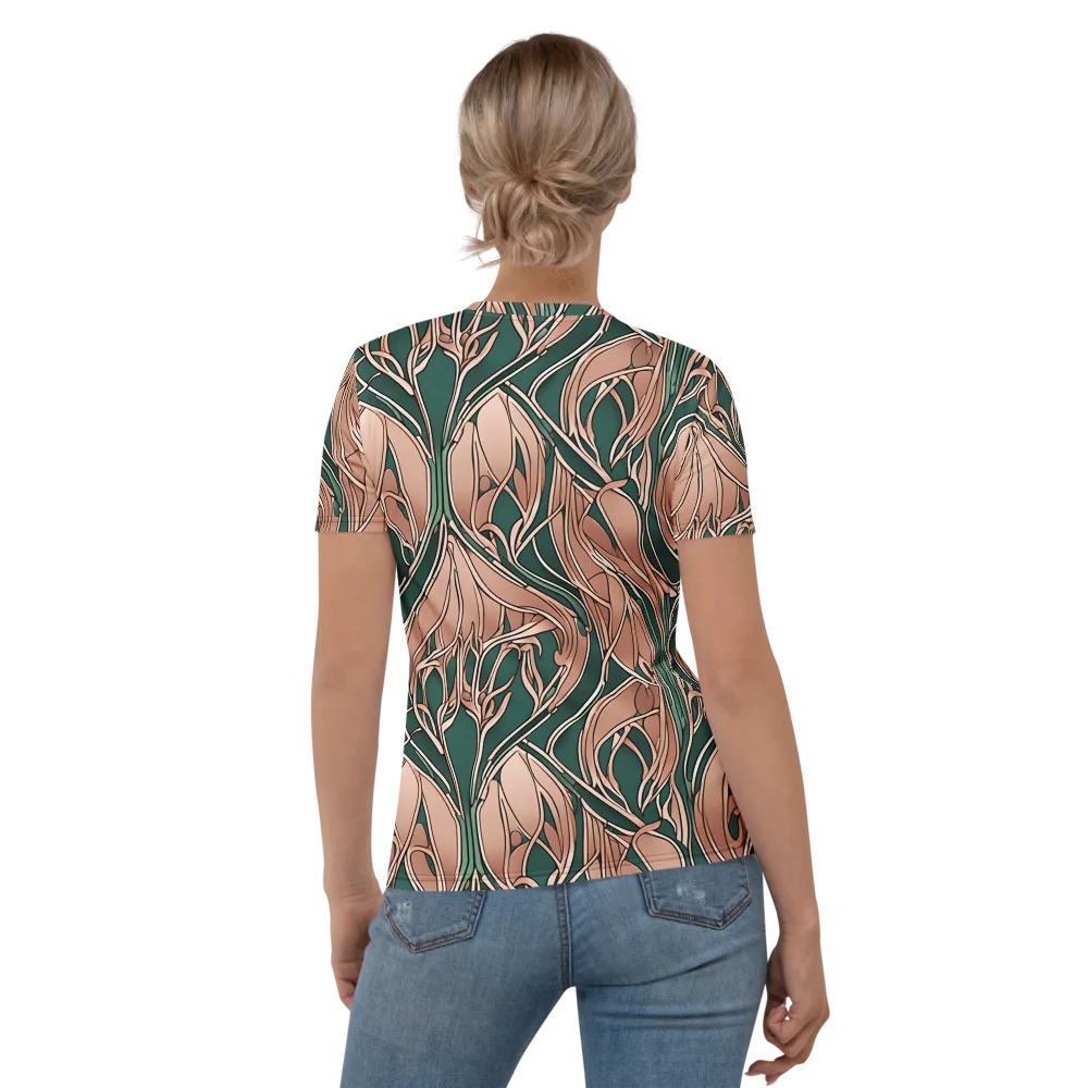 Rosewater Nouveau on Women's Crew Neck T-Shirt — Back