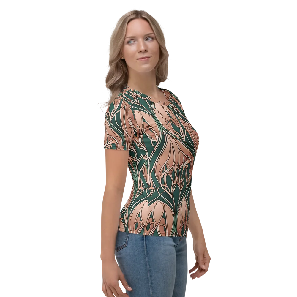 Rosewater Nouveau on Women's Crew Neck T-Shirt — Right
