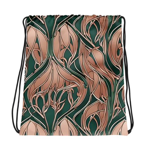 Rosewater Nouveau on a Drawstring Bag