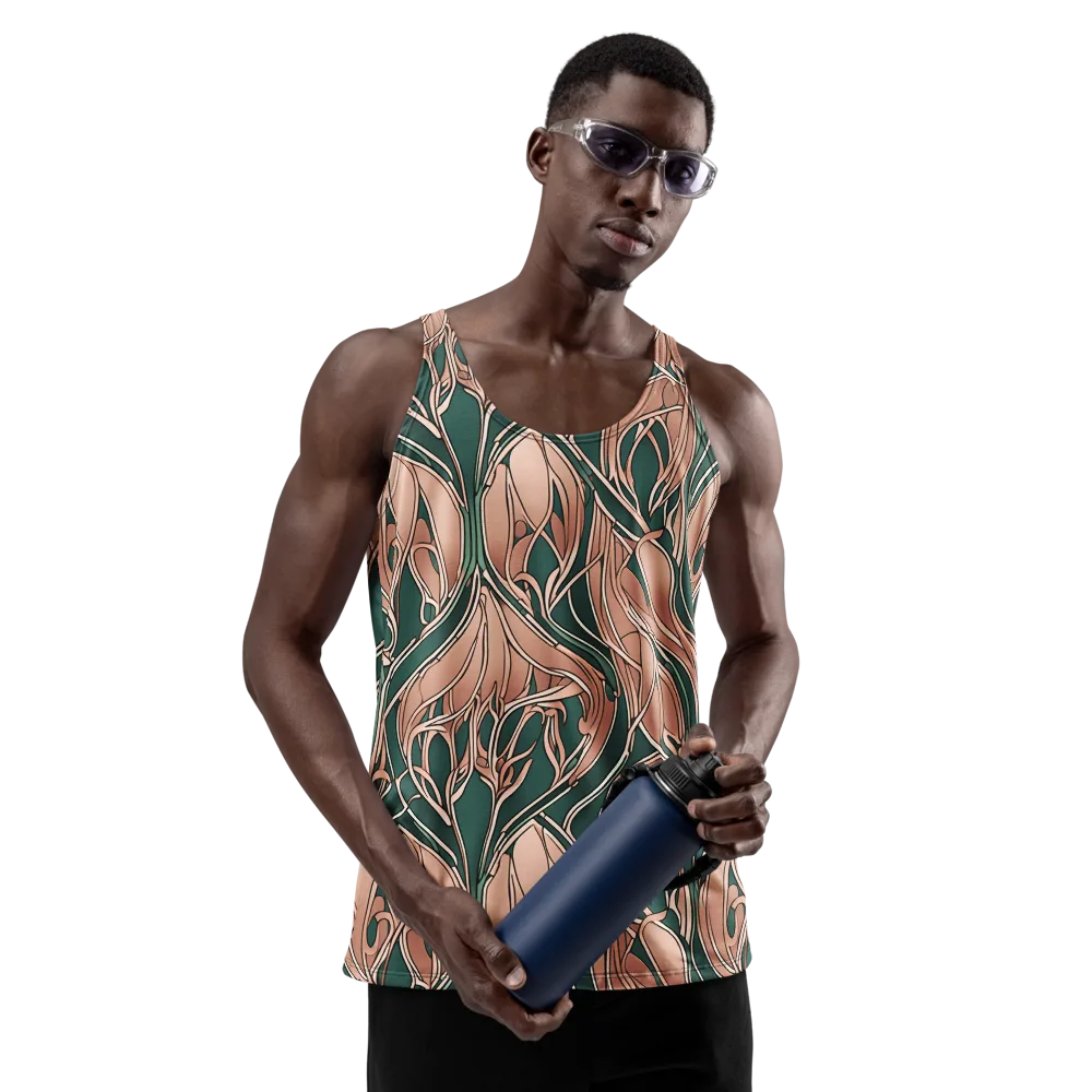 Rosewater Nouveau on Men's Tank Top — Front