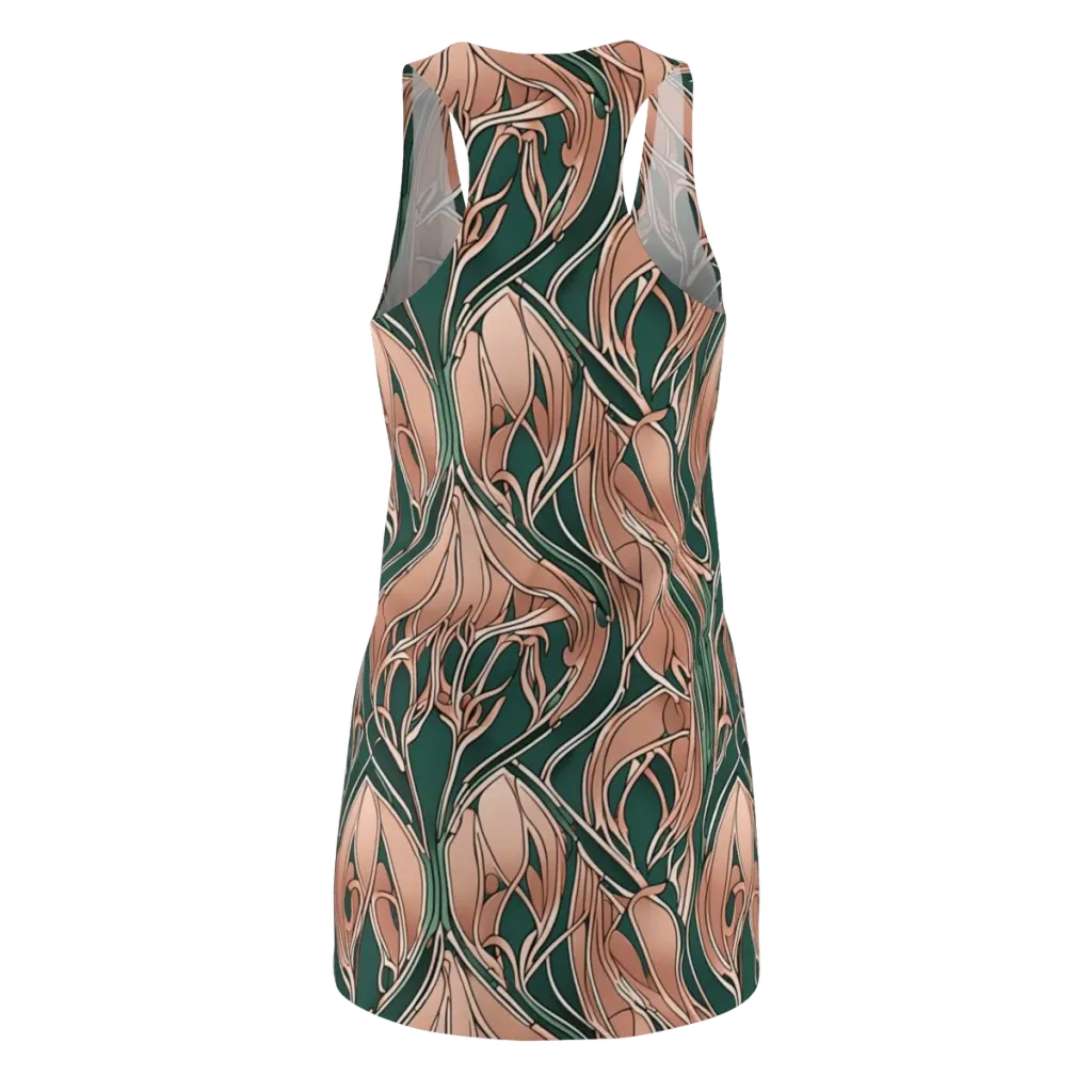 Rosewater Nouveau on Racerback Dress — Back