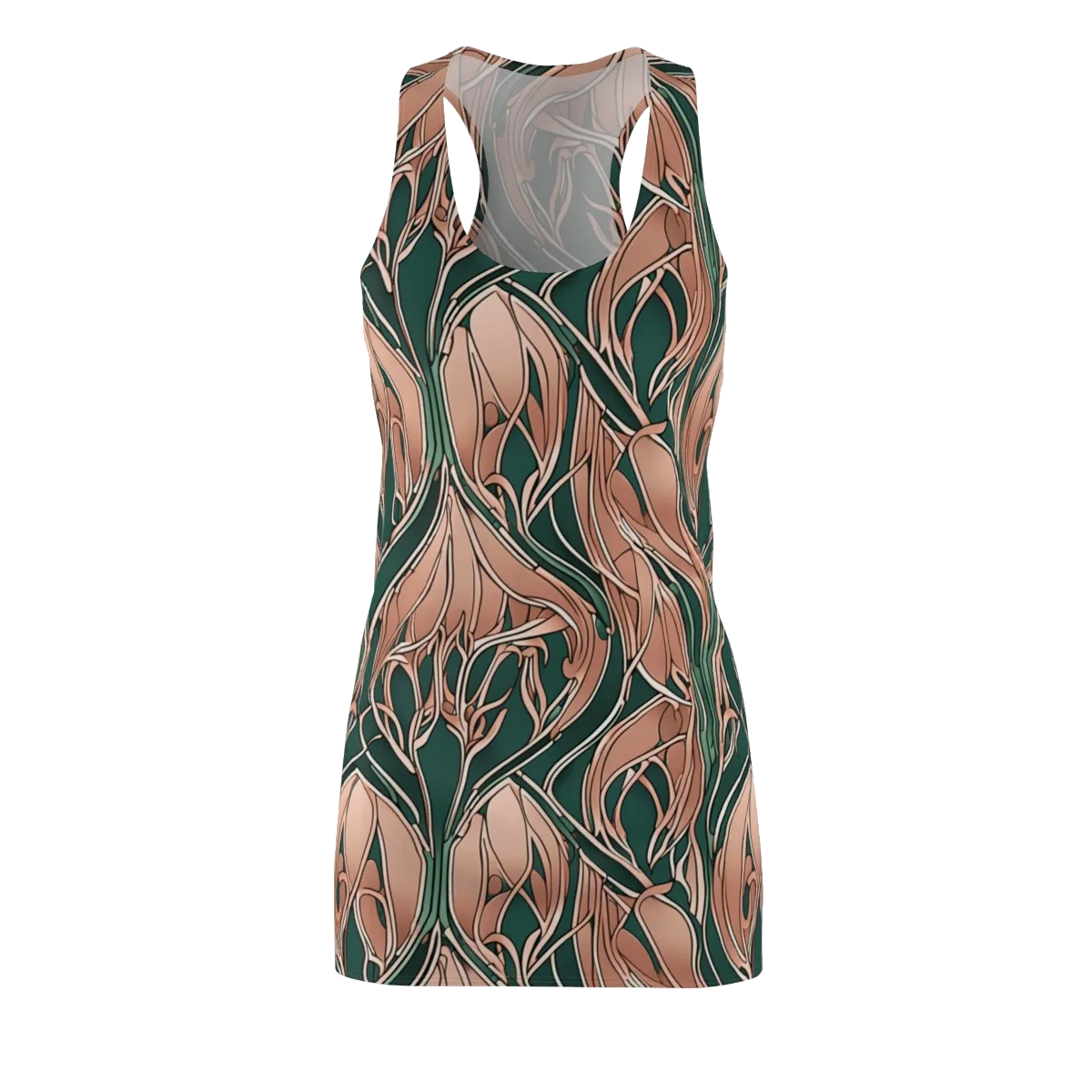 Rosewater Nouveau on Racerback Dress — Front