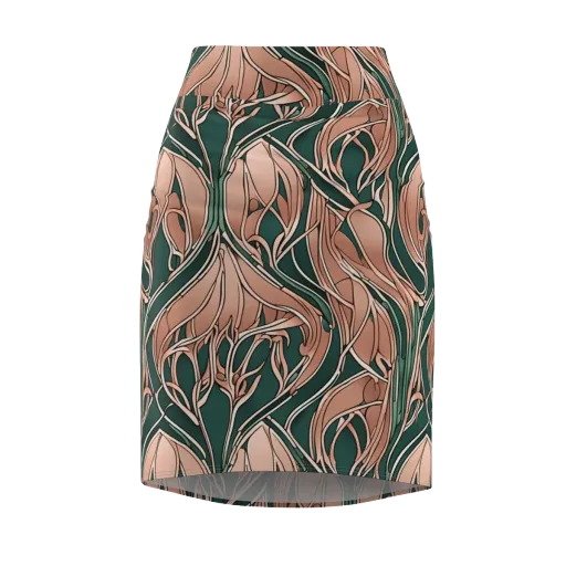 Rosewater Nouveau on a Pencil Skirt