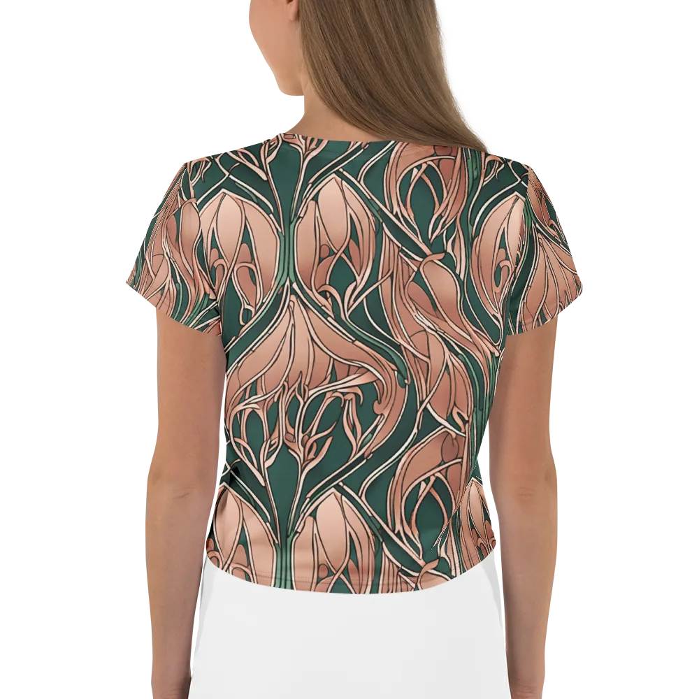 Rosewater Nouveau on Crop Tee — Back