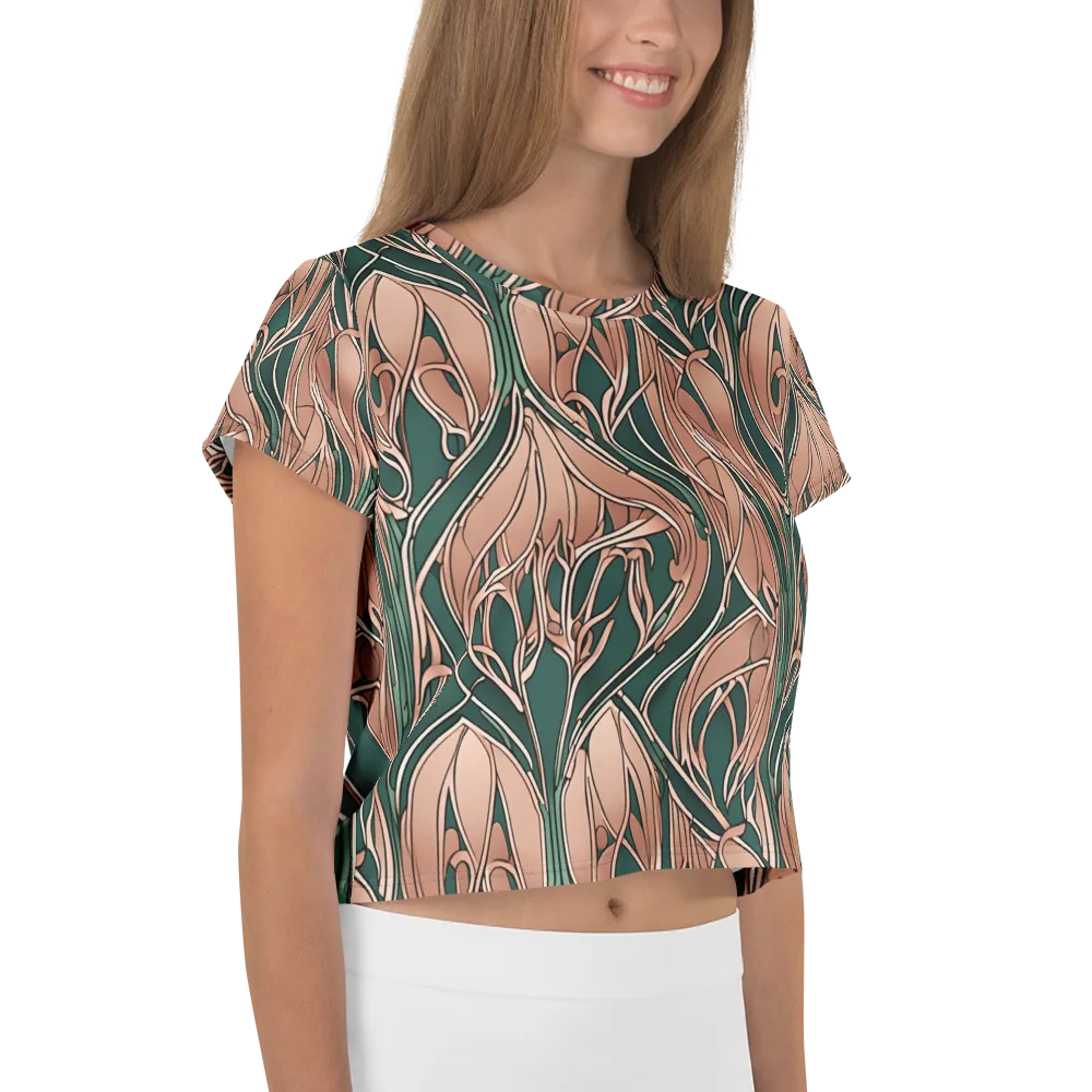 Rosewater Nouveau on Crop Tee — Right