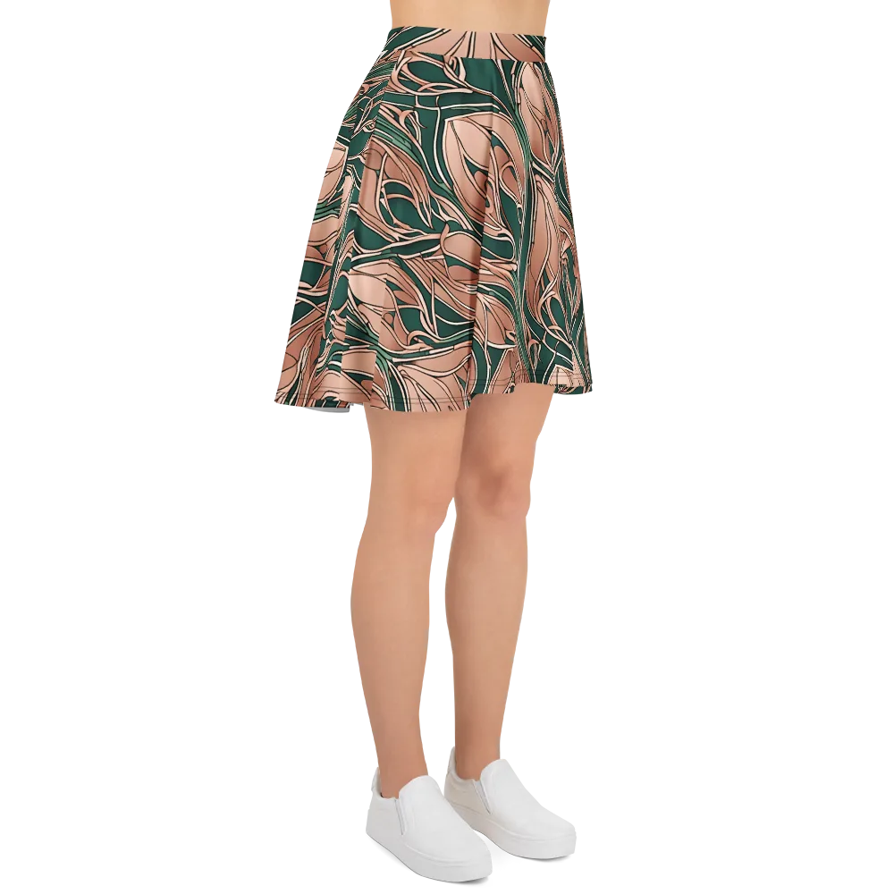 Rosewater Nouveau on Skater Skirt — Right