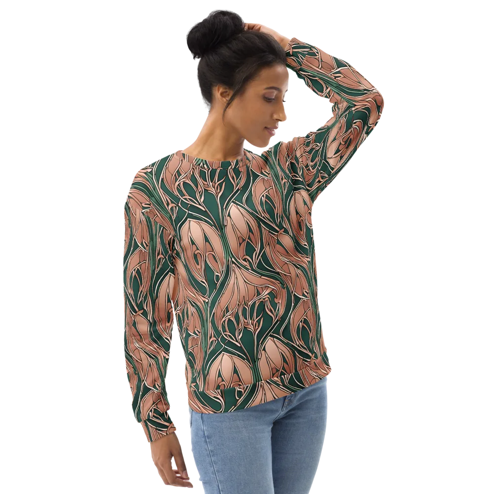 Rosewater Nouveau on Sweatshirt — Right Front