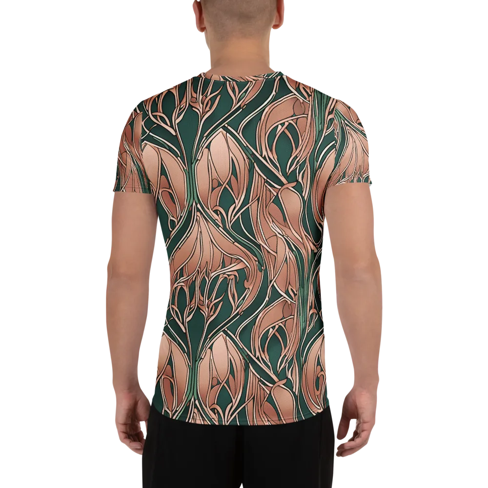Rosewater Nouveau on Men's Athletic T-Shirt — Back