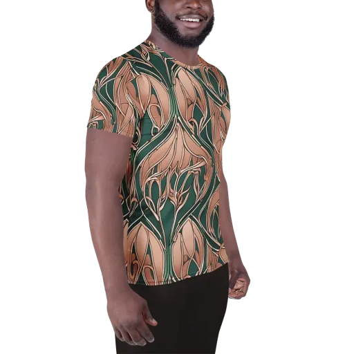 Rosewater Nouveau on a Men's Athletic T-Shirt