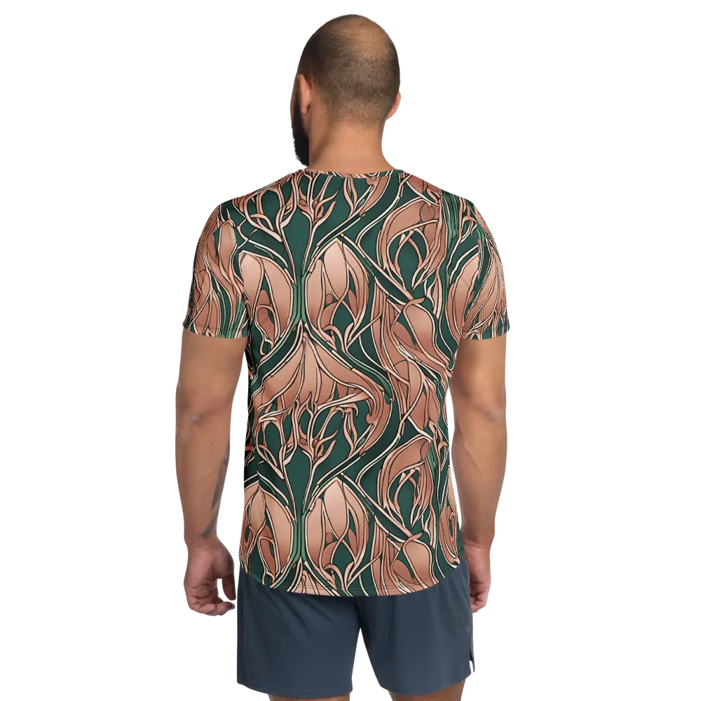 Rosewater Nouveau on Men's Athletic T-Shirt — Back