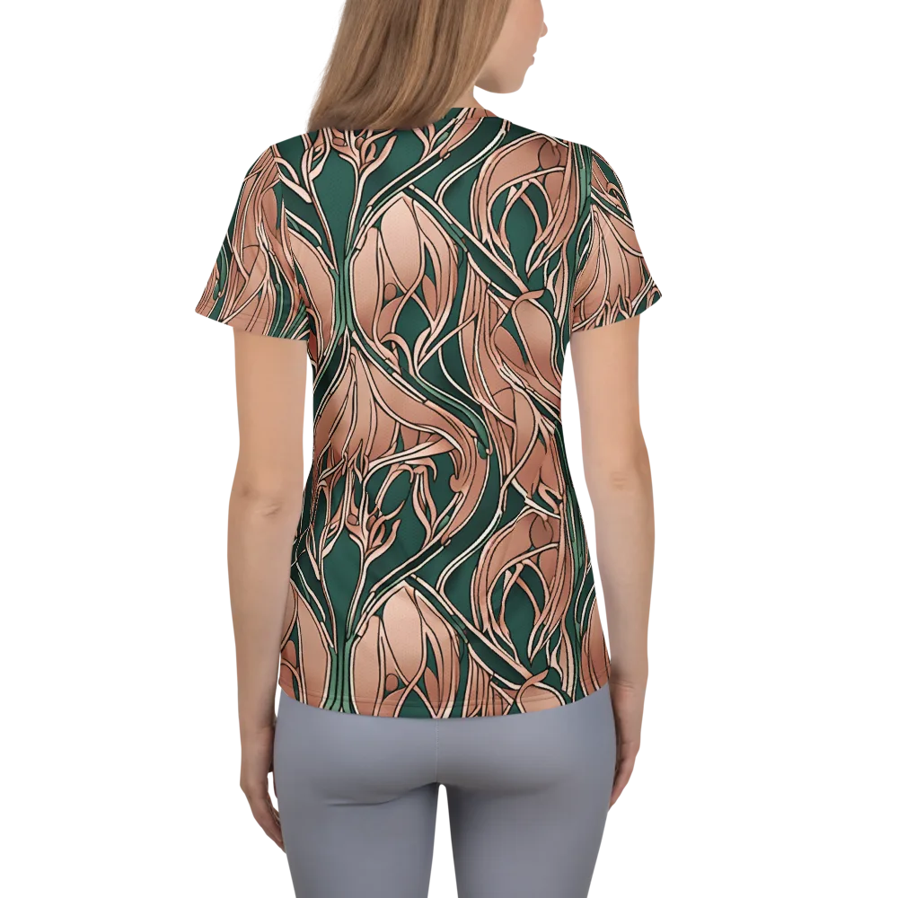 Rosewater Nouveau on Women's Athletic T-Shirt — Back