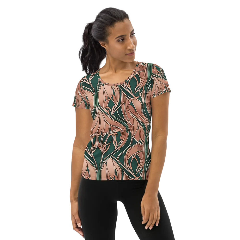 Rosewater Nouveau on Women's Athletic T-Shirt — Front