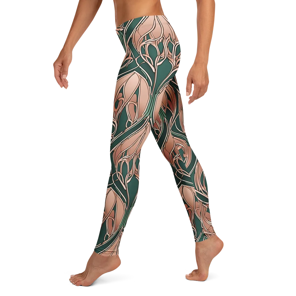 Rosewater Nouveau on Leggings — Left
