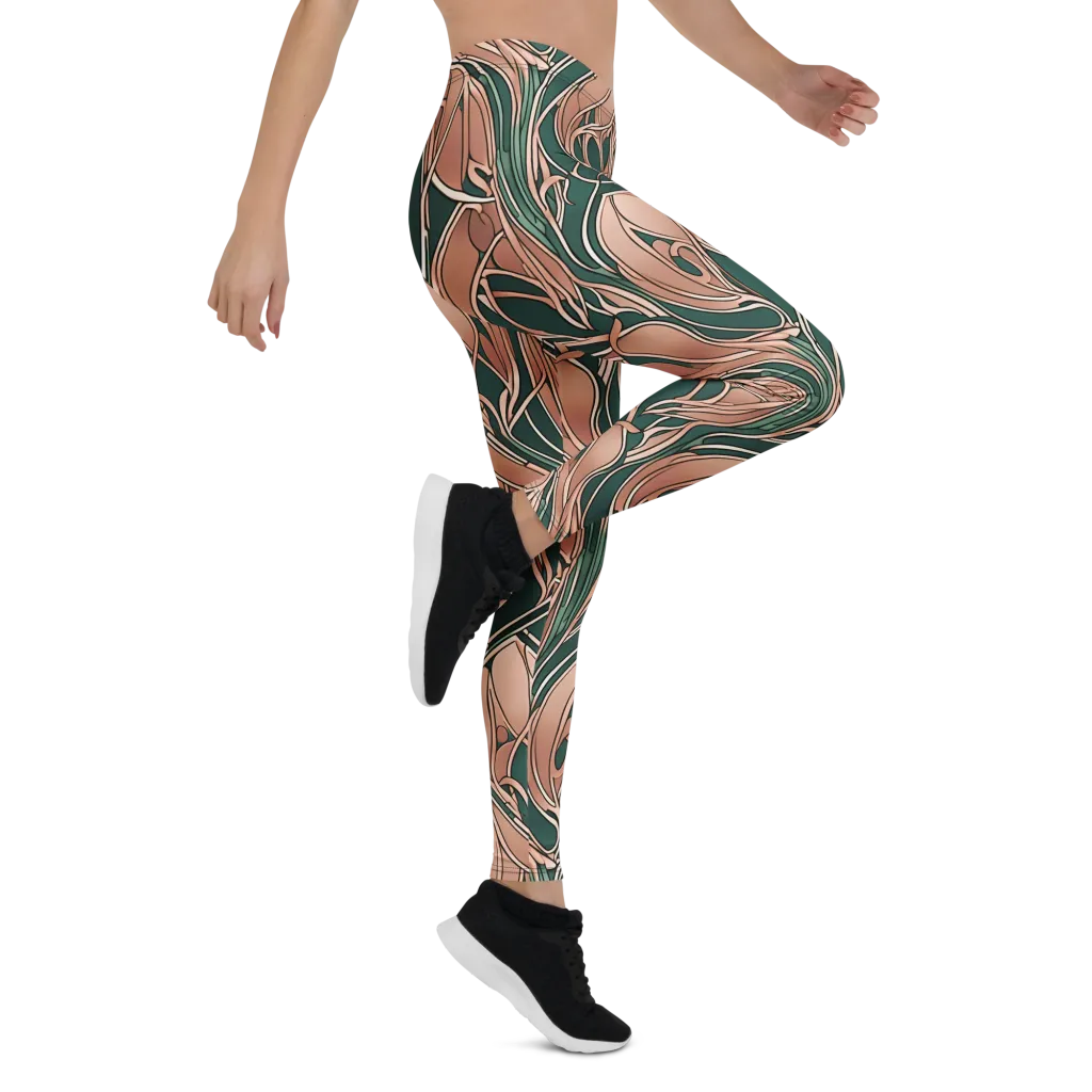 Rosewater Nouveau on Leggings — Right