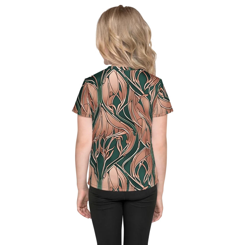 Rosewater Nouveau on Kids Crew Neck T-Shirt — Back