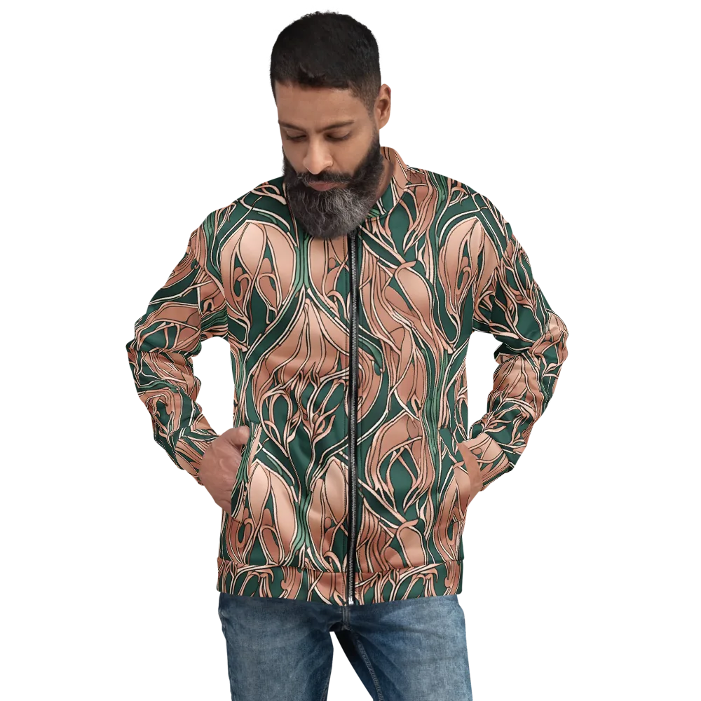 Rosewater Nouveau on Bomber Jacket — Front