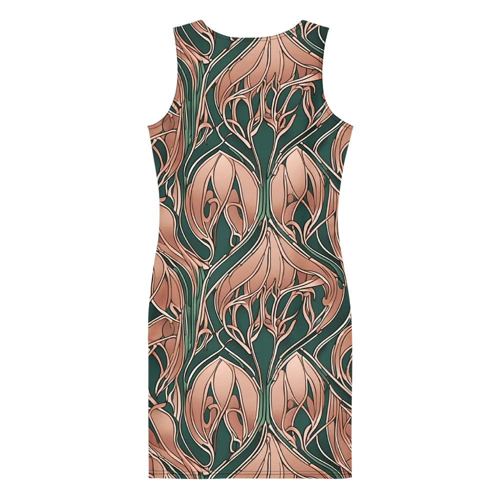 Rosewater Nouveau on Bodycon Dress — Back
