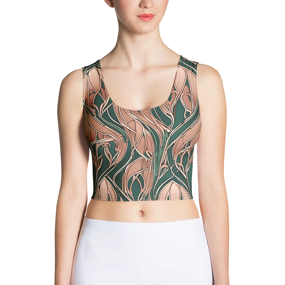 Rosewater Nouveau on Crop Top — Front