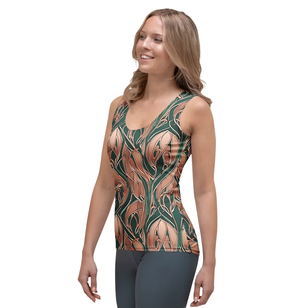 Rosewater Nouveau on Women's Tank Top — Left Front