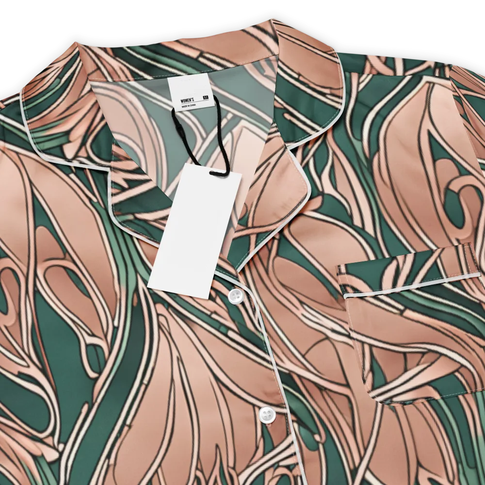 Rosewater Nouveau on Women's Short Sleeve Pajama Top — Product details