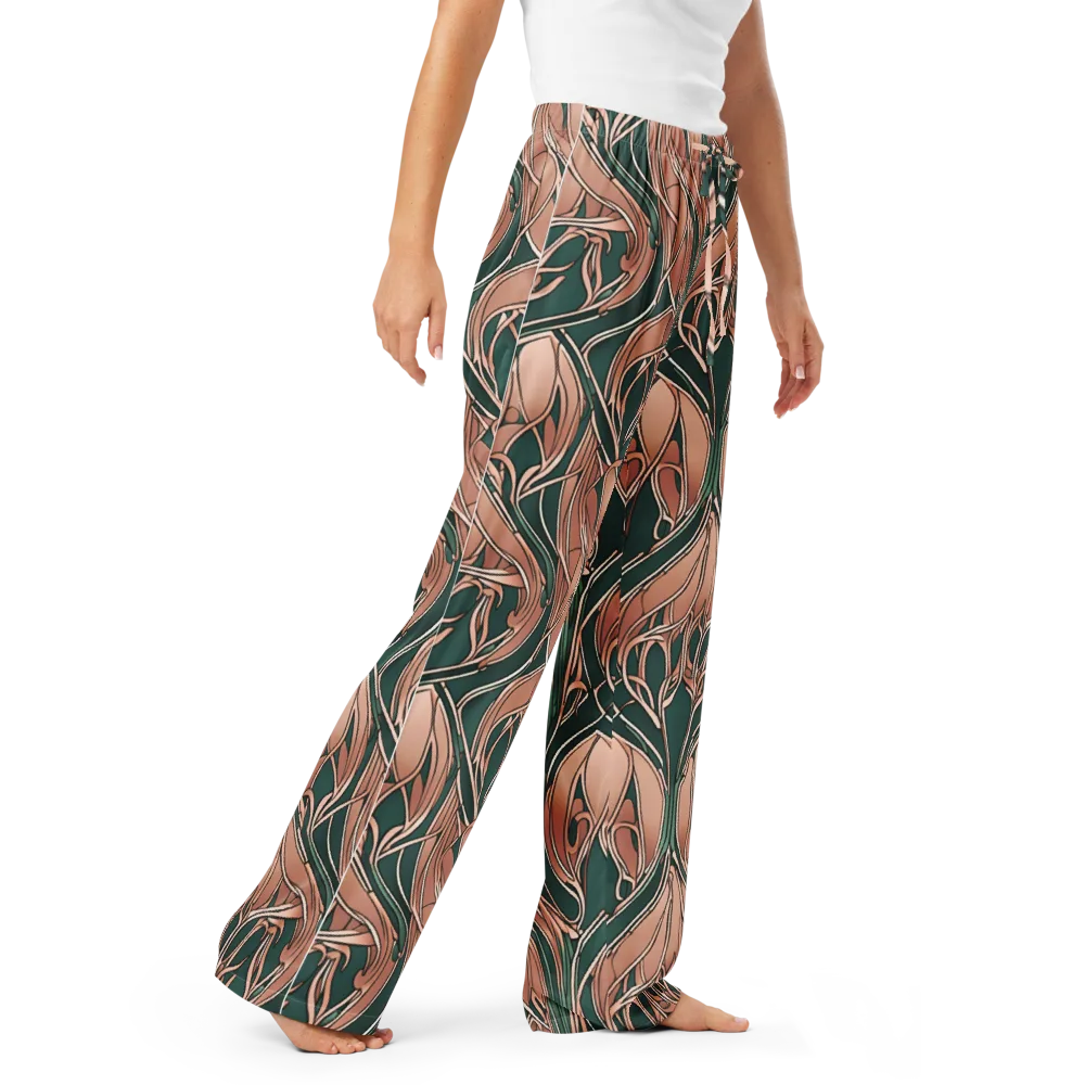 Rosewater Nouveau on Women's Pajama Pants — Right Front