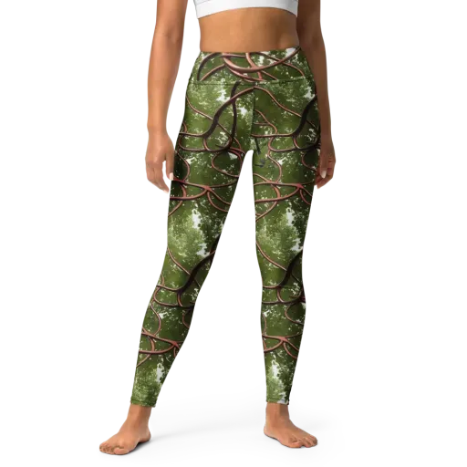 Copper Tendril on a Yoga Leggings