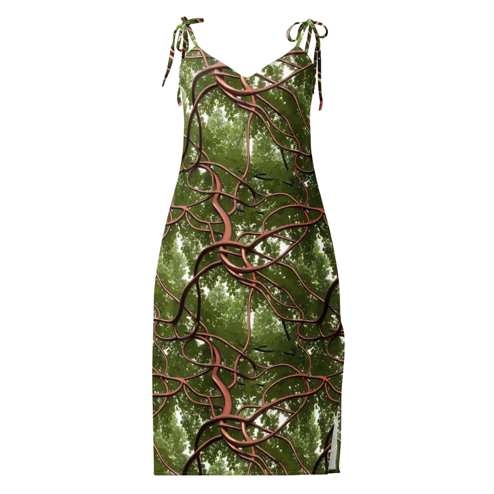 Copper Tendril on Slip Dress — Front