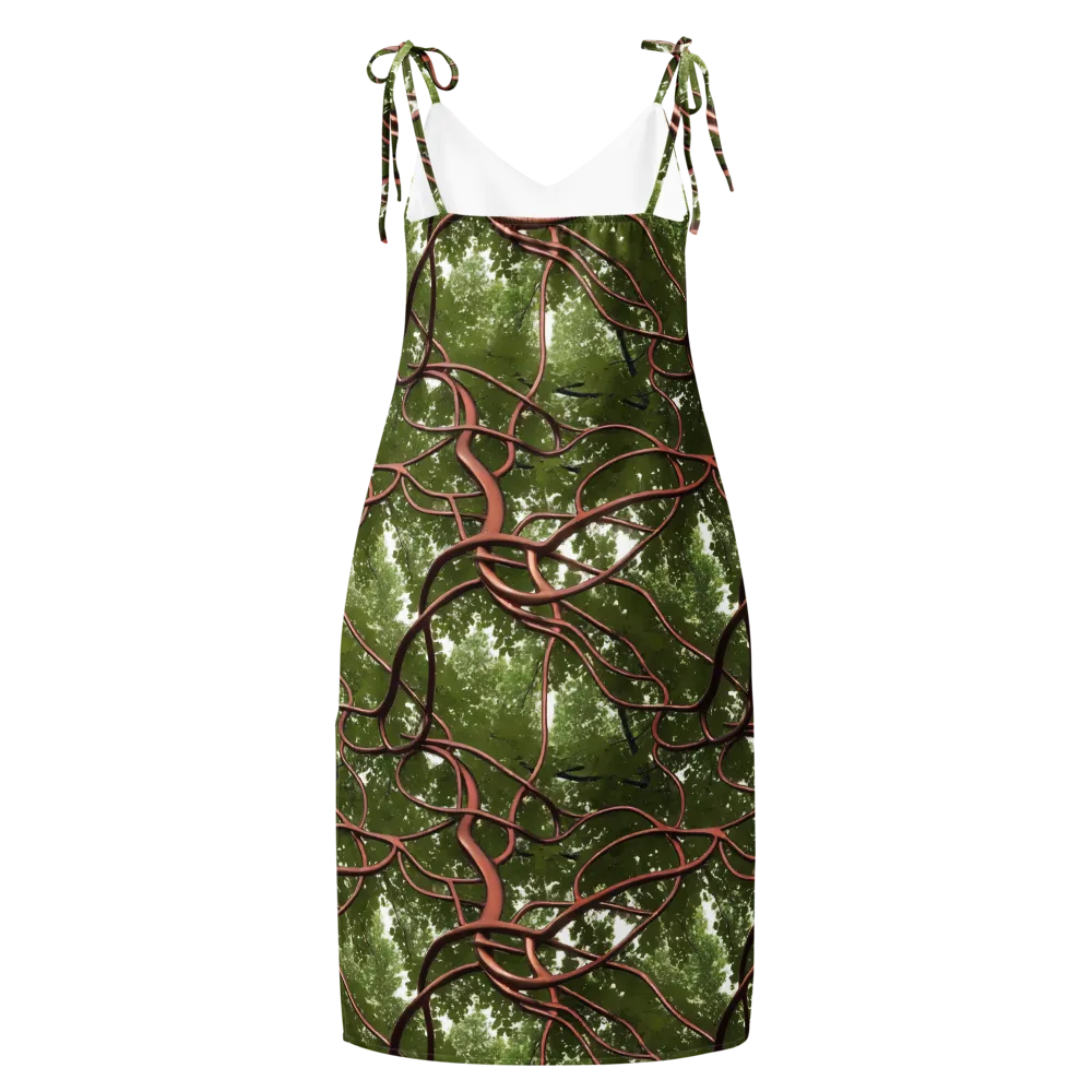 Copper Tendril on Slip Dress — Back