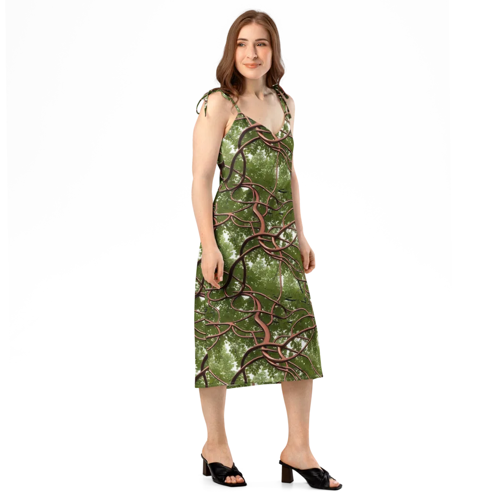 Copper Tendril on Slip Dress — Right Front