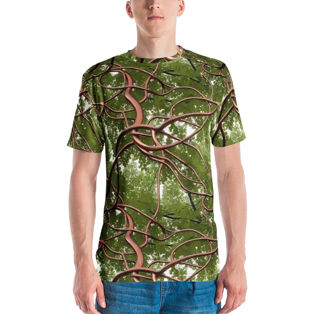 Copper Tendril on Men's Crew Neck T-Shirt — Front