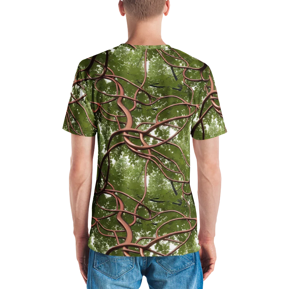 Copper Tendril on Men's Crew Neck T-Shirt — Back