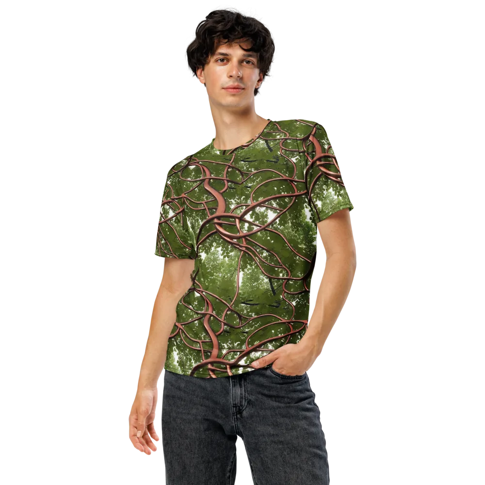 Copper Tendril on Men's Crew Neck T-Shirt — Front