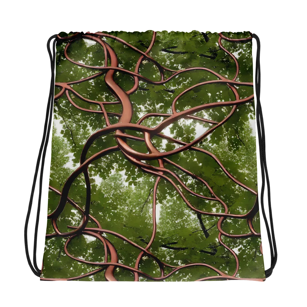 Copper Tendril on Drawstring Bag — Photo