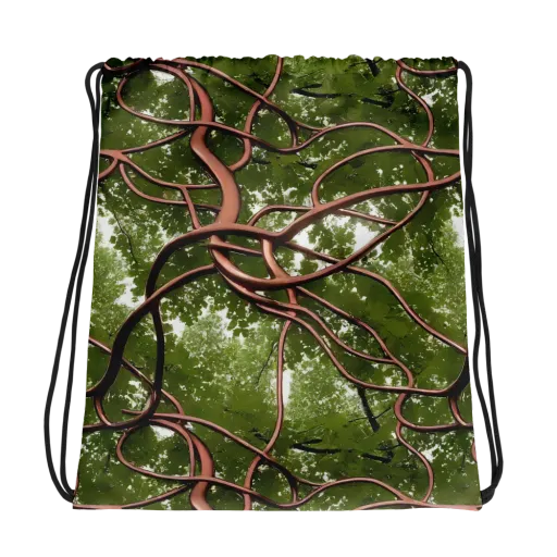 Copper Tendril on a Drawstring Bag