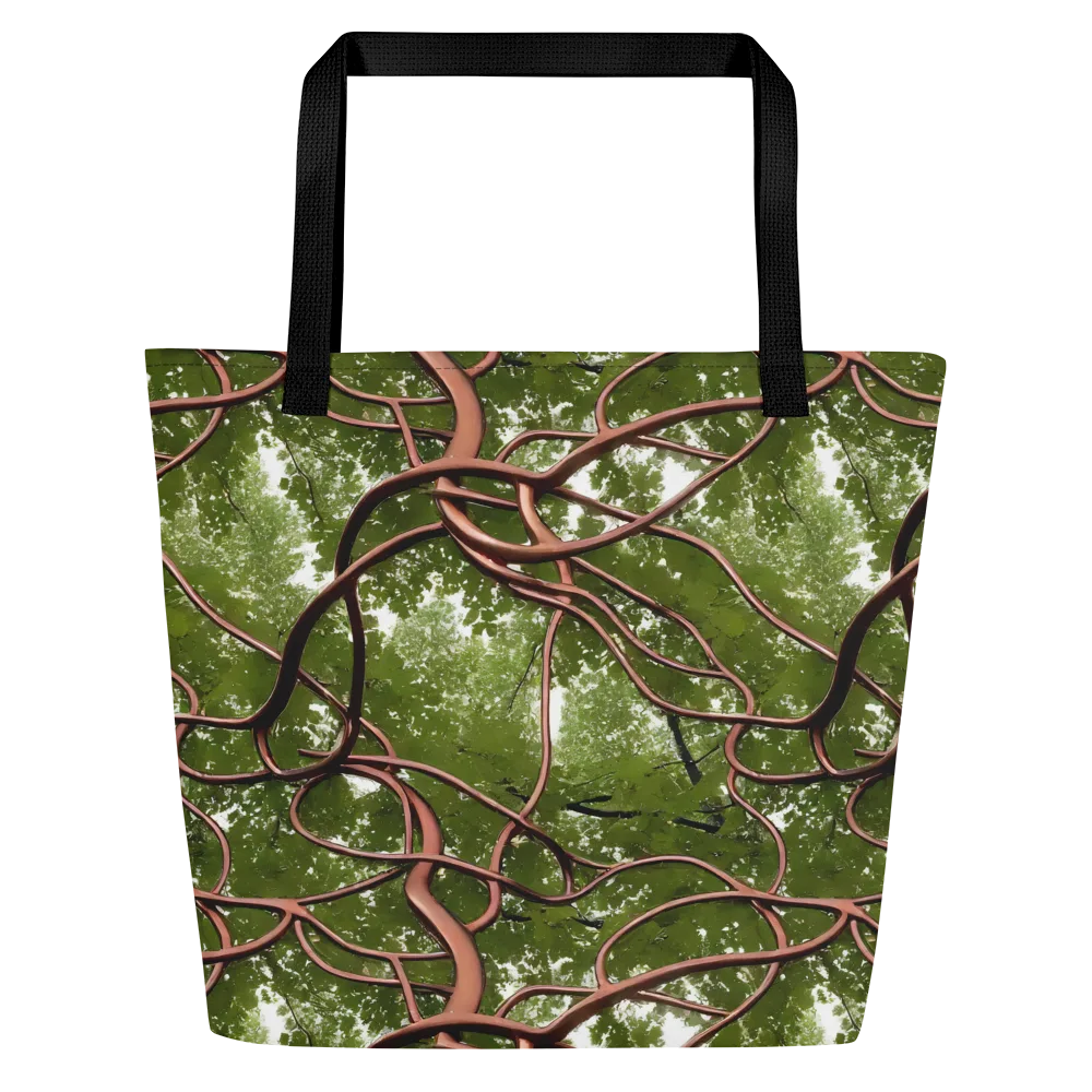 Copper Tendril on Large Tote Bag W/ Pocket — Front