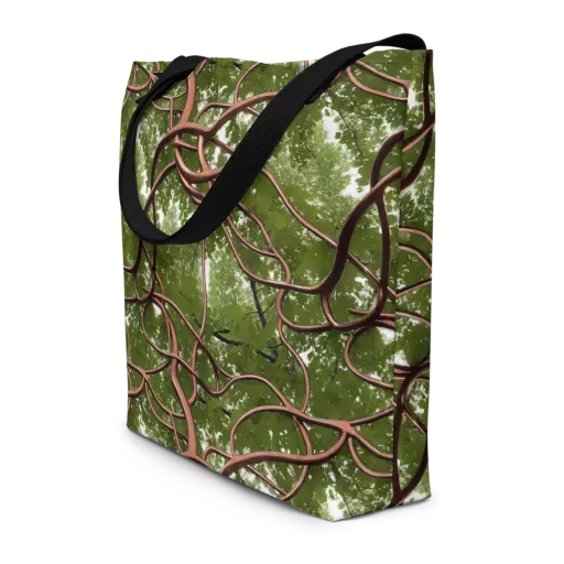 Copper Tendril on a Large Tote Bag W/ Pocket