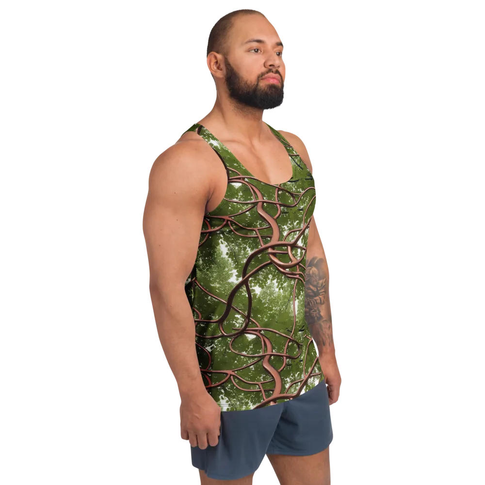 Copper Tendril on Men's Tank Top — Right Front