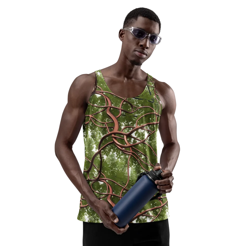 Copper Tendril on Men's Tank Top — Front
