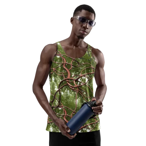 Copper Tendril on a Men's Tank Top
