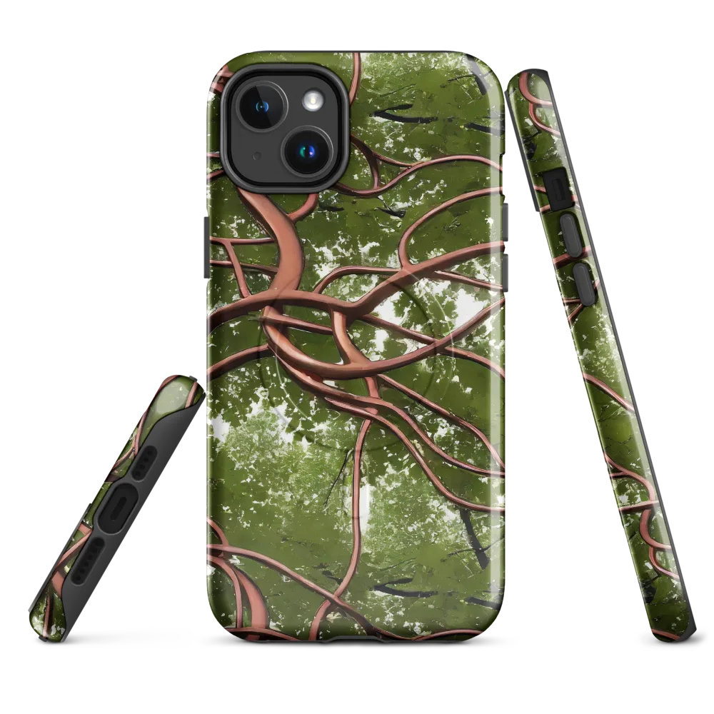 Copper Tendril on MagSafe Tough Case for iPhone® — Front