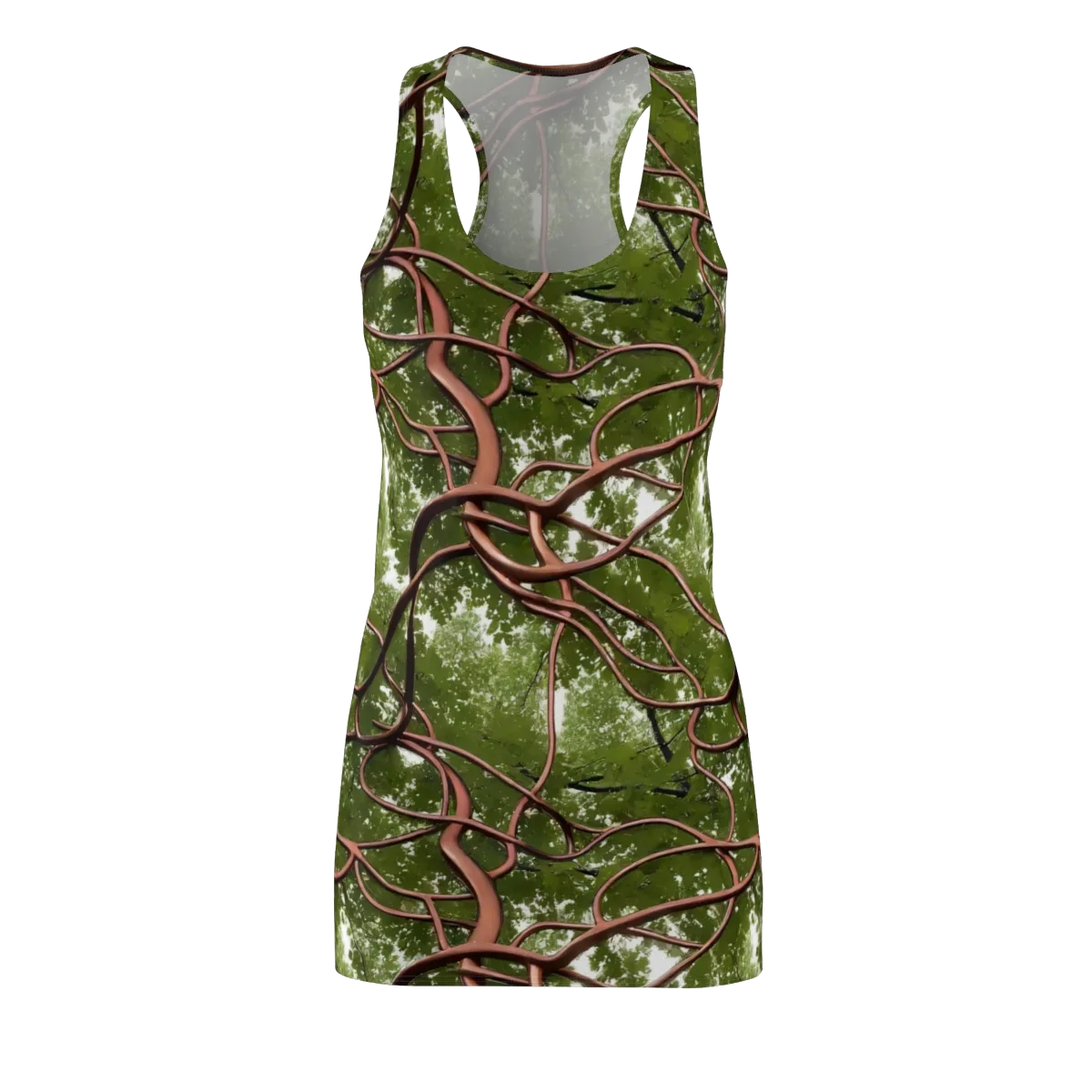 Copper Tendril on Racerback Dress — Front