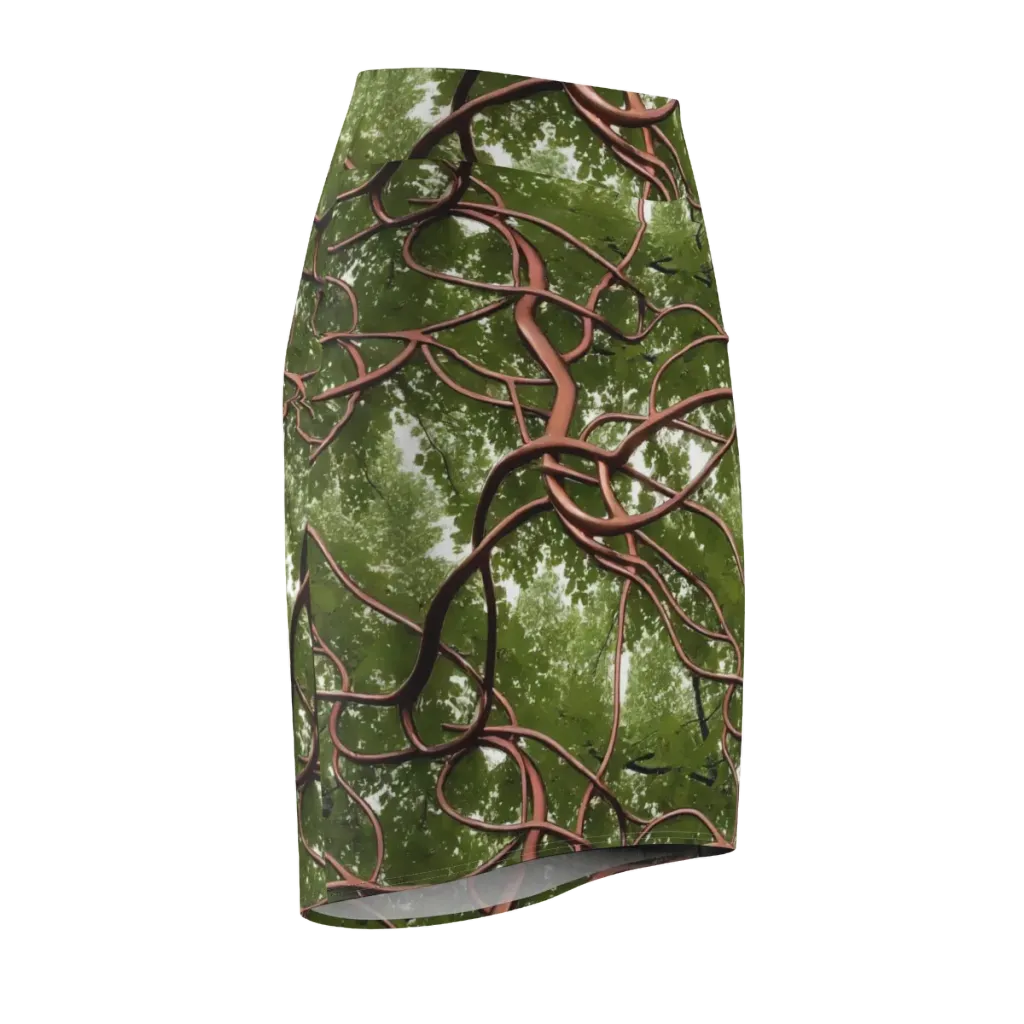 Copper Tendril on Pencil Skirt — Front Side
