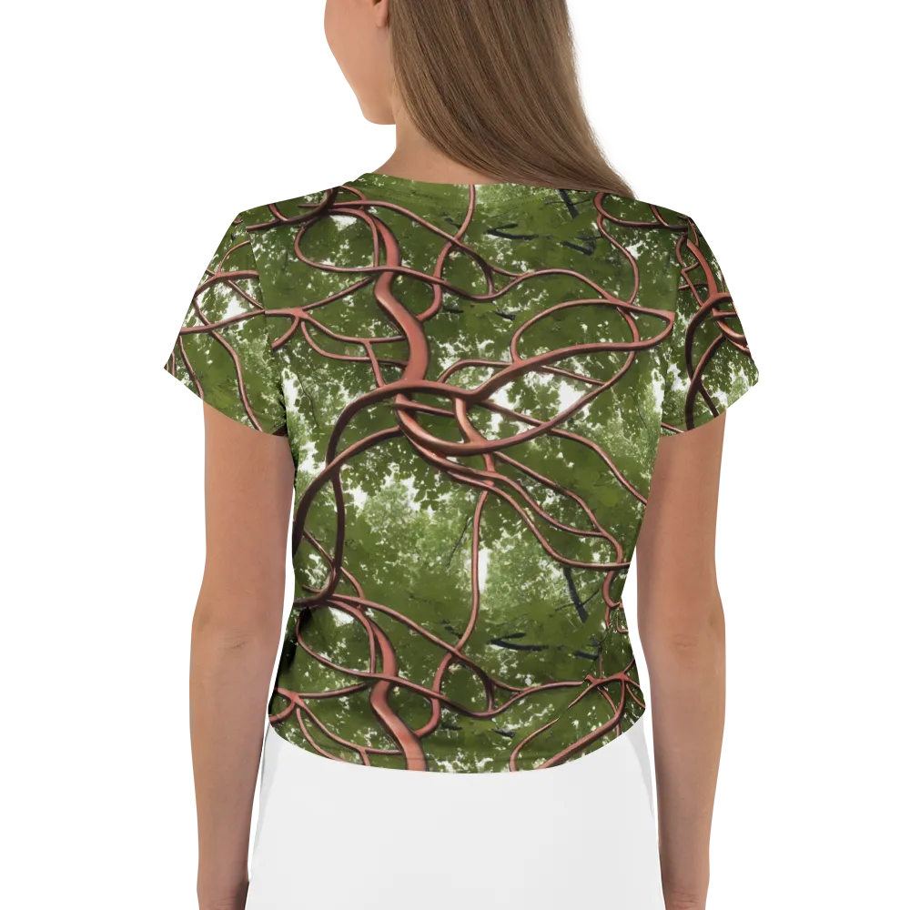 Copper Tendril on Crop Tee — Back