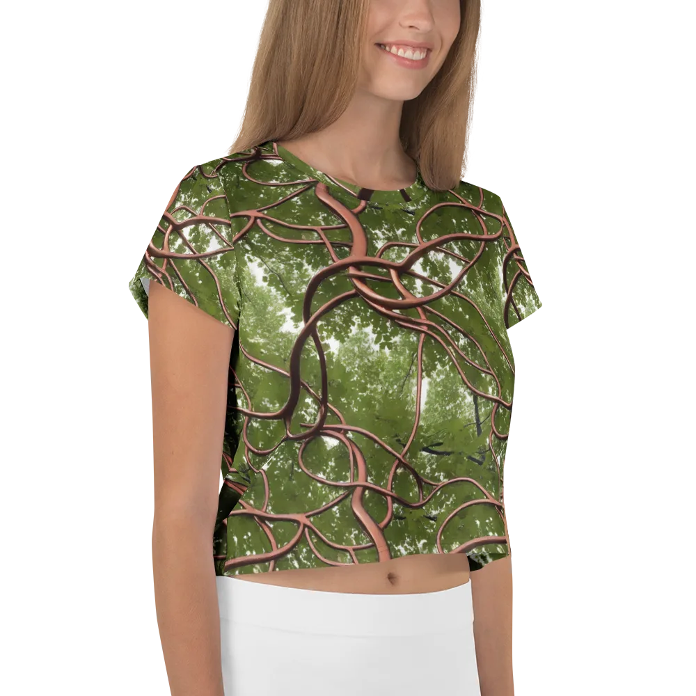 Copper Tendril on Crop Tee — Right