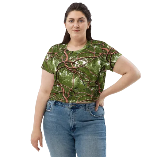 Copper Tendril on a Crop Tee