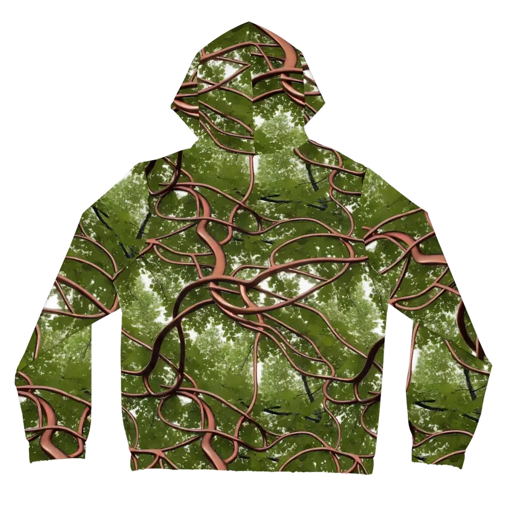 Copper Tendril on Women's Full-Zip Hoodie — Back