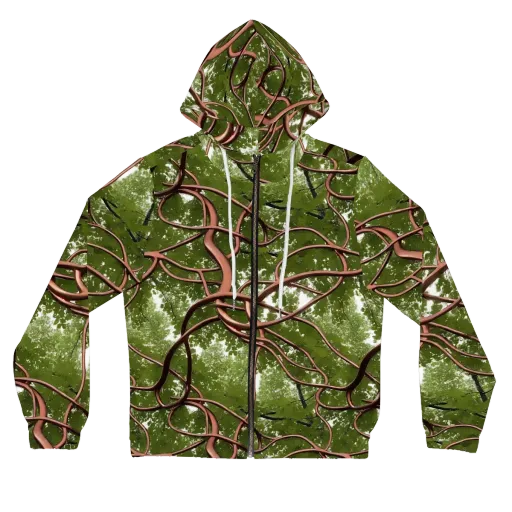 Copper Tendril on a Women's Full-Zip Hoodie