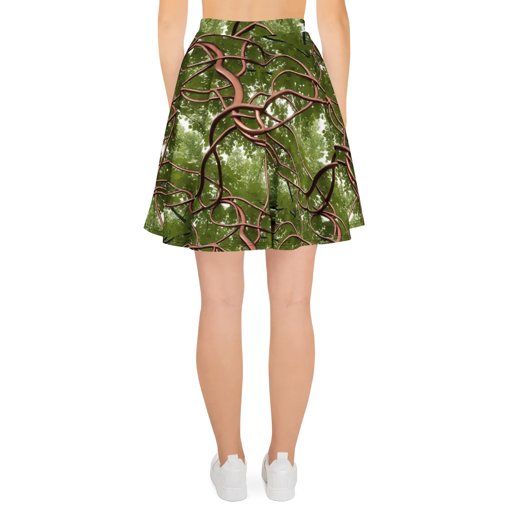Copper Tendril on Skater Skirt — Back