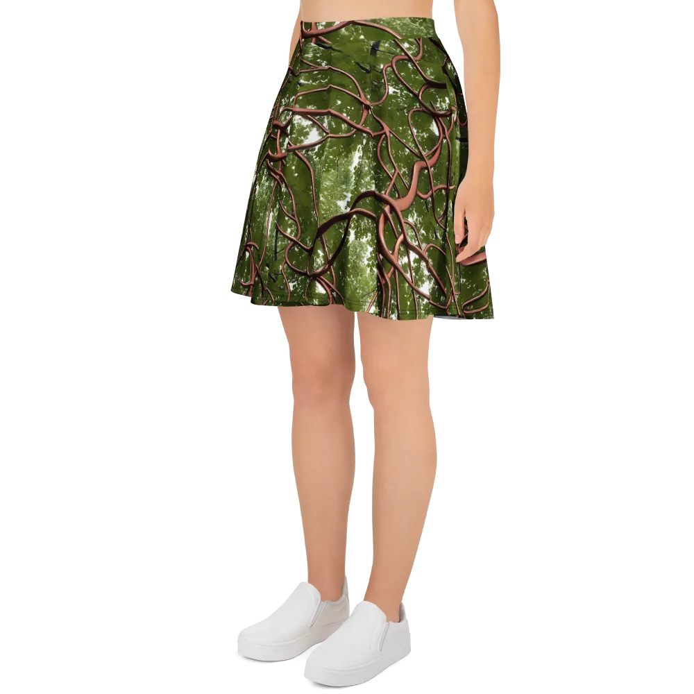 Copper Tendril on Skater Skirt — Left