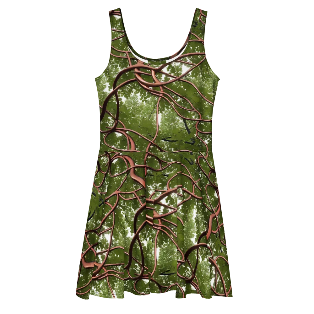 Copper Tendril on Skater Dress — Front